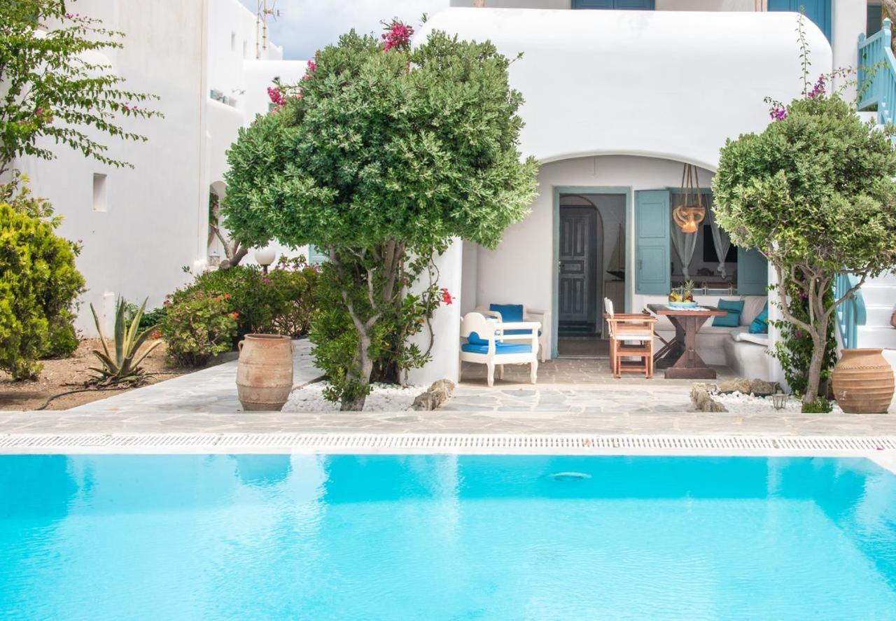 Mykonian Style W Shared Pool Houses & Nighttime Security Guard Ornos  Eksteriør billede