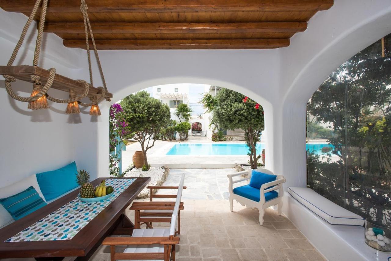 Mykonian Style W Shared Pool Houses & Nighttime Security Guard Ornos  Eksteriør billede