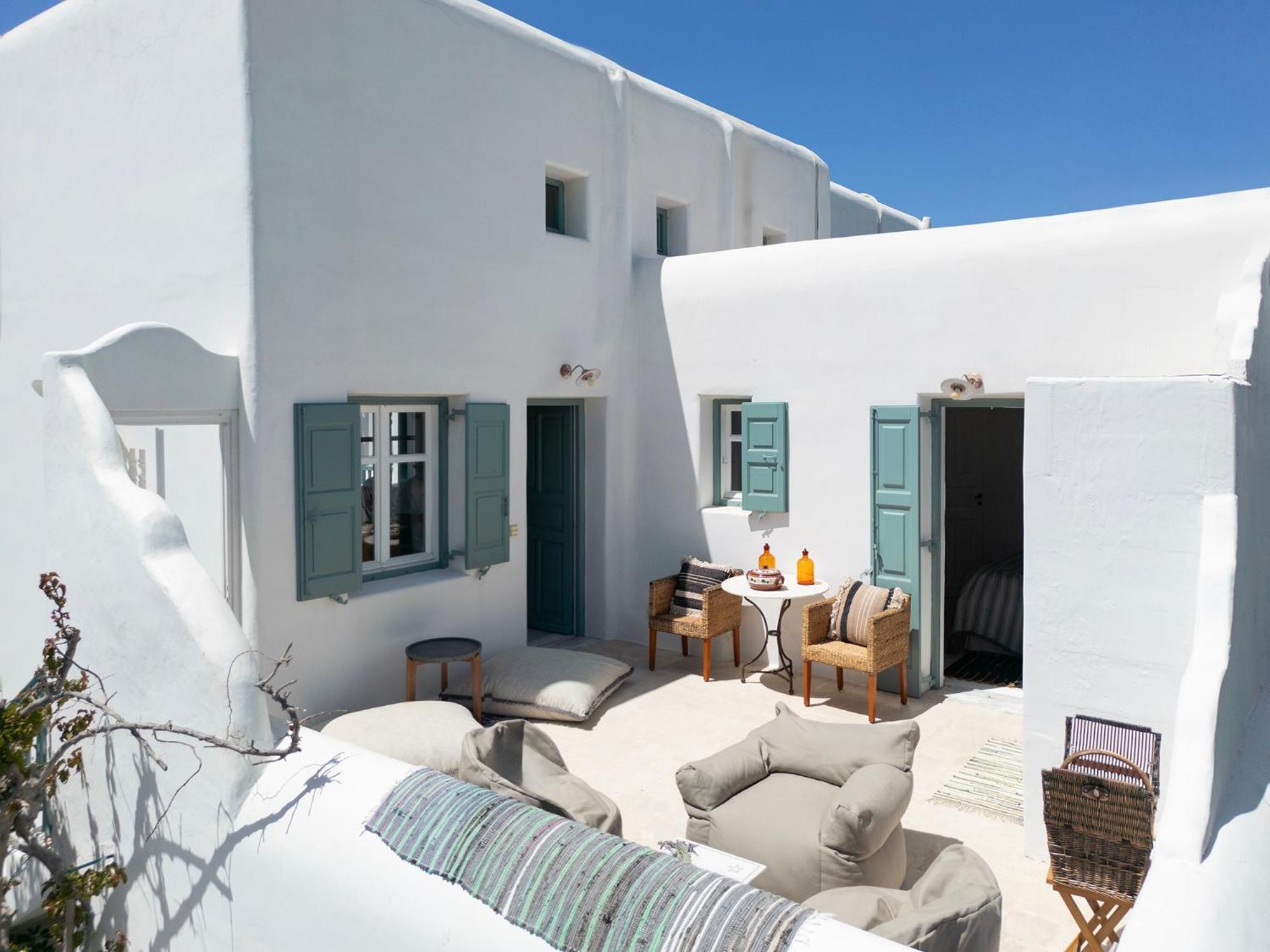 Mykonian Style W Shared Pool Houses & Nighttime Security Guard Ornos  Eksteriør billede