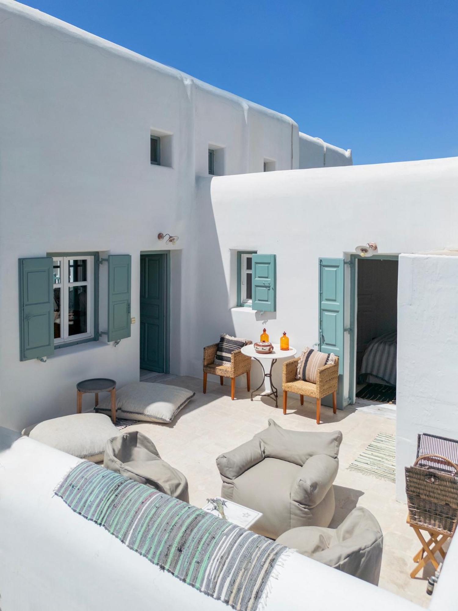 Mykonian Style W Shared Pool Houses & Nighttime Security Guard Ornos  Eksteriør billede