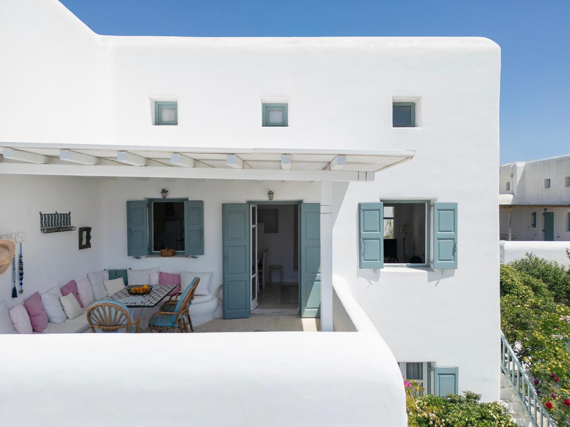 Mykonian Style W Shared Pool Houses & Nighttime Security Guard Ornos  Eksteriør billede