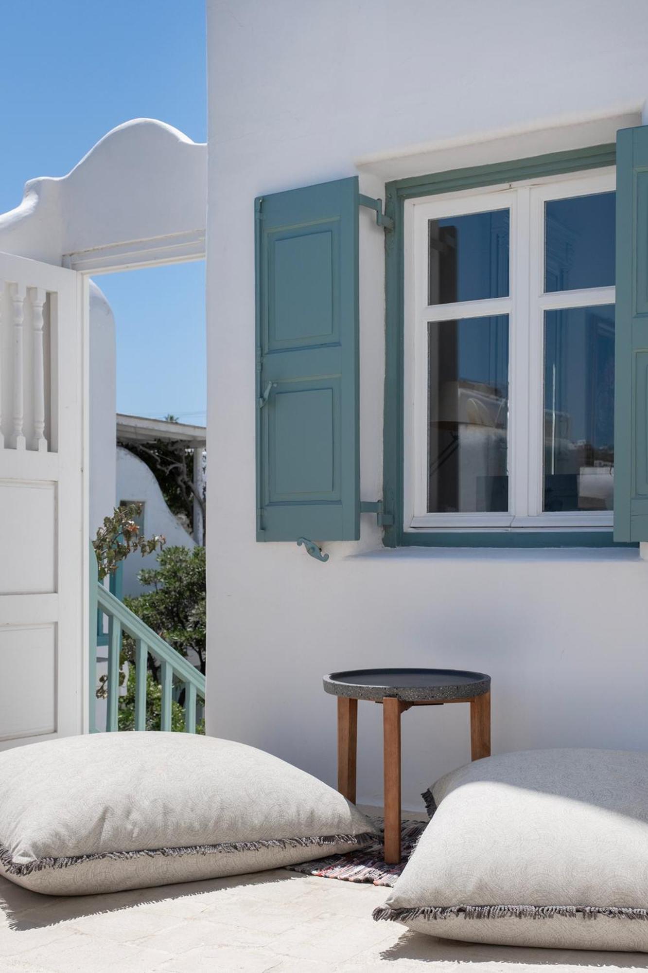 Mykonian Style W Shared Pool Houses & Nighttime Security Guard Ornos  Eksteriør billede