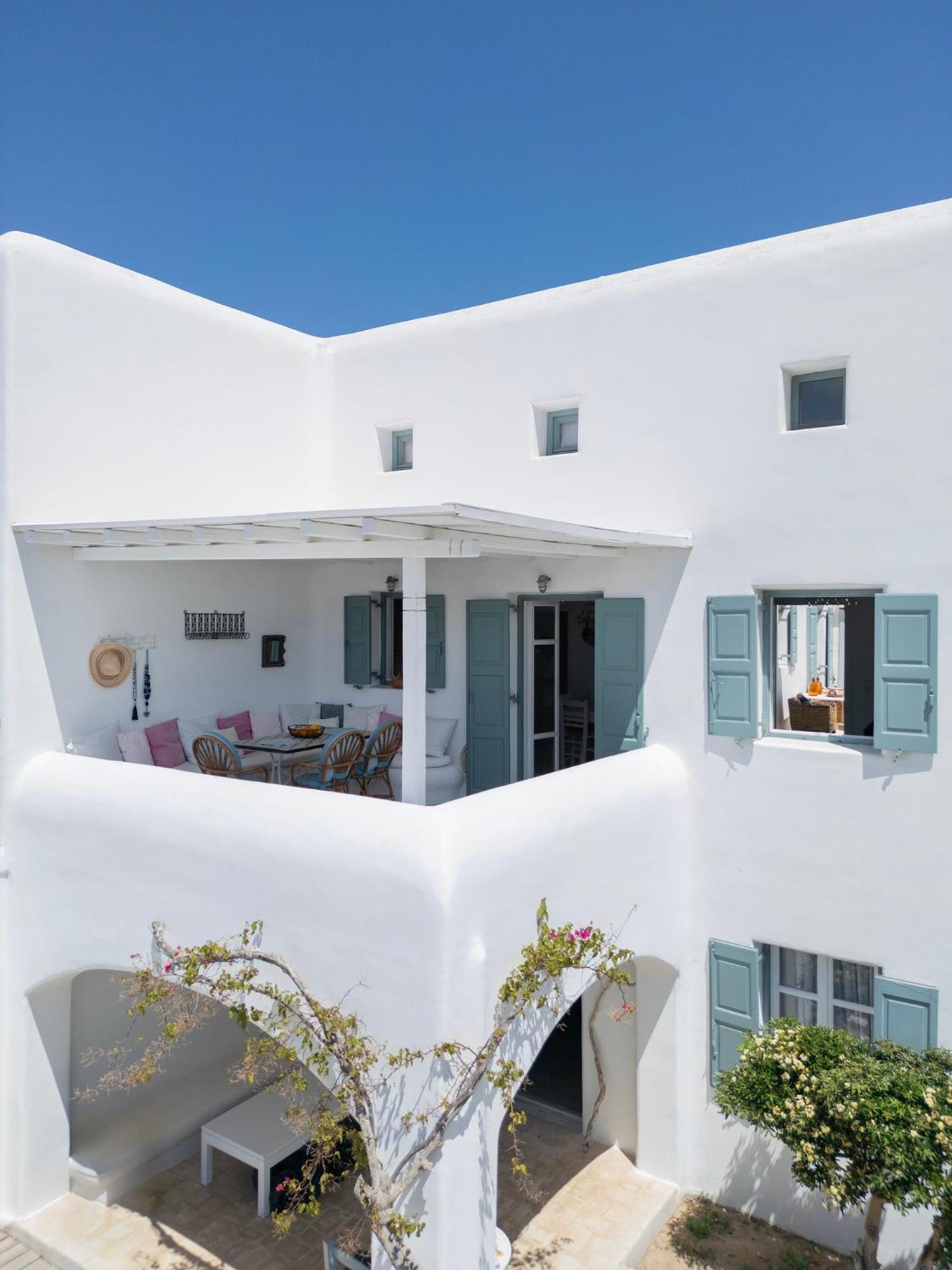 Mykonian Style W Shared Pool Houses & Nighttime Security Guard Ornos  Eksteriør billede