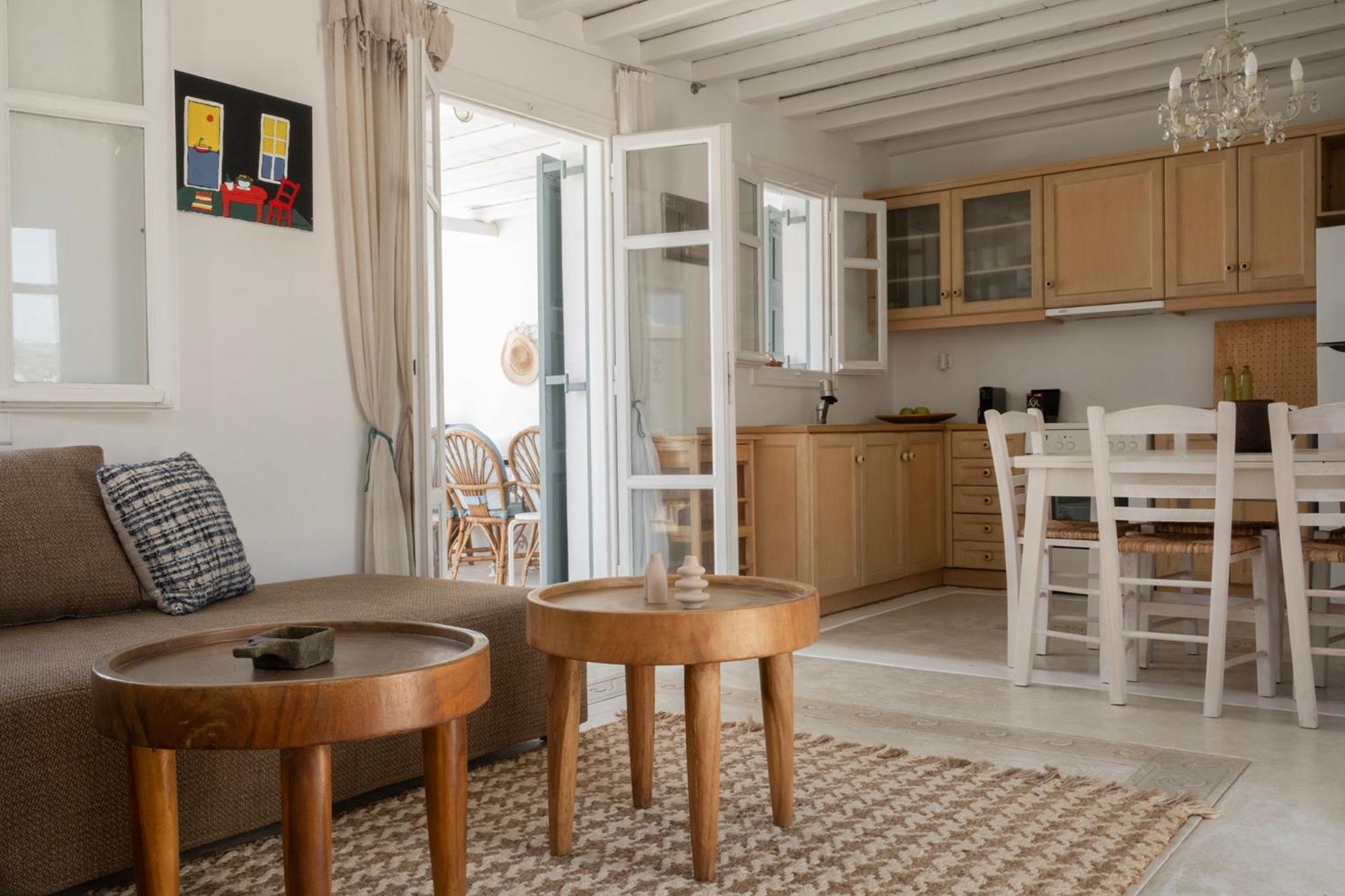 Mykonian Style W Shared Pool Houses & Nighttime Security Guard Ornos  Eksteriør billede