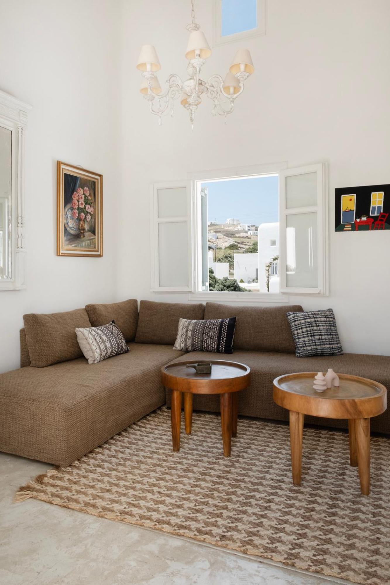 Mykonian Style W Shared Pool Houses & Nighttime Security Guard Ornos  Eksteriør billede
